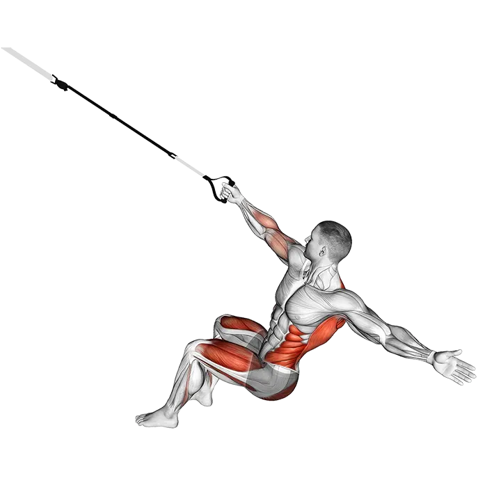 Suspender Squat Power Pull exercise animation (Male)