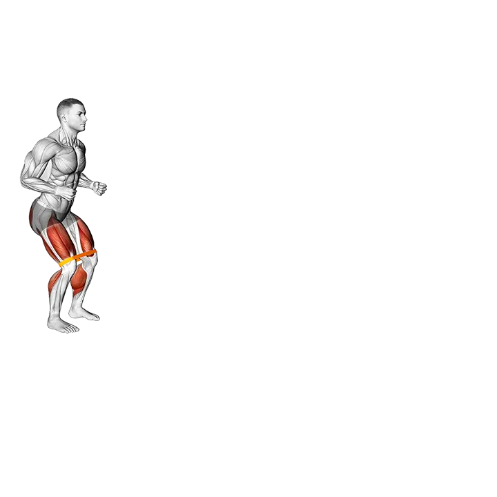 Resistance Band Walk exercise animation (Male)