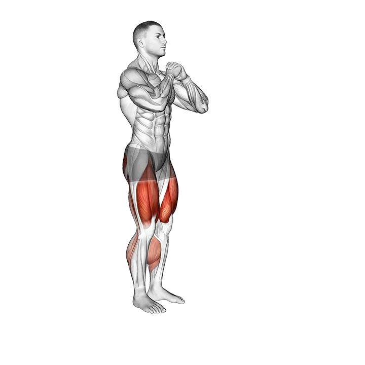 Reverse Lunge High Knee Forward Lunge exercise animation (Male)