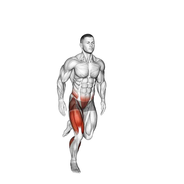 Single Leg Lateral Hop exercise animation (Male)