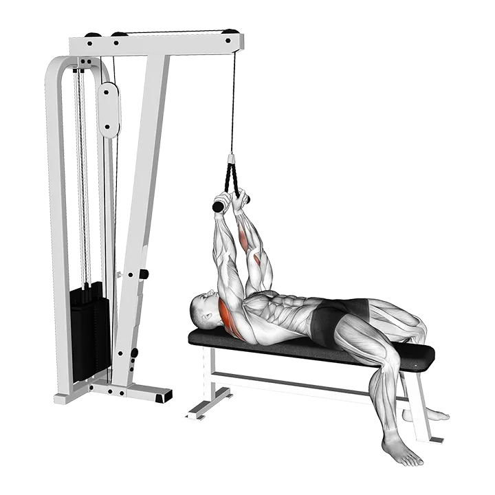 Cable Lying Face Pull exercise animation (Male)