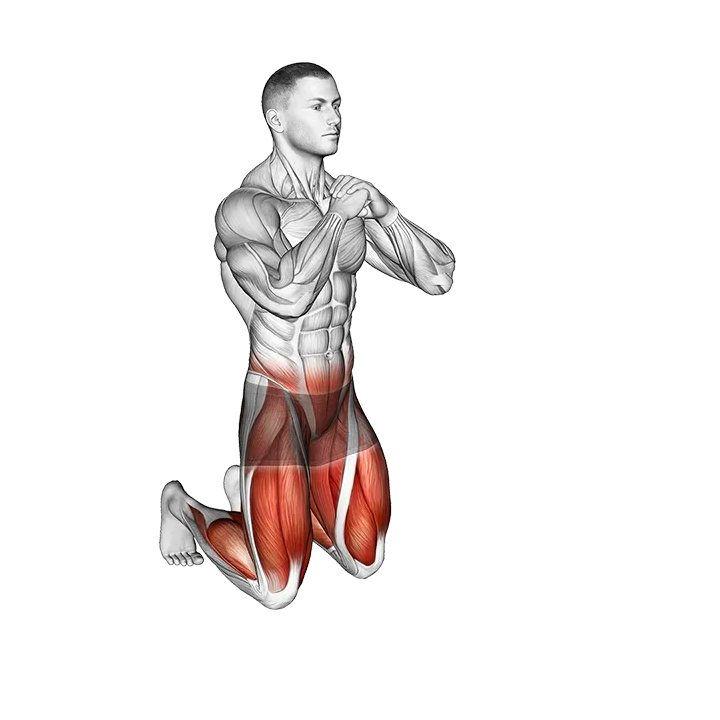 Kneeling to Standing Squat exercise animation (Male)