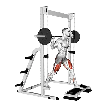 Smith Front Leg Elevated Split Squat