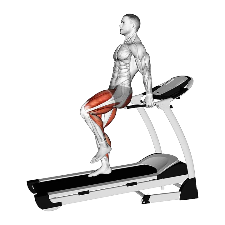 Walking Backward on a Treadmill exercise animation (Male)