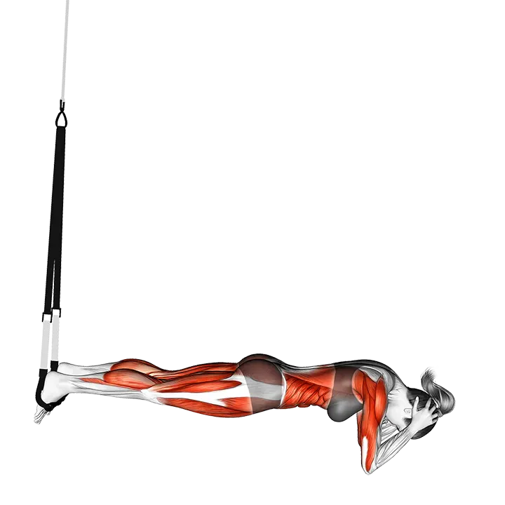 Suspender Headstand exercise animation (Female)