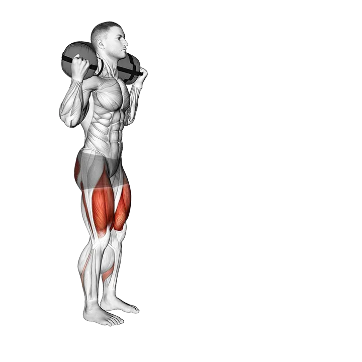 Weighted Sandbag Forward Lunge exercise animation (Male)
